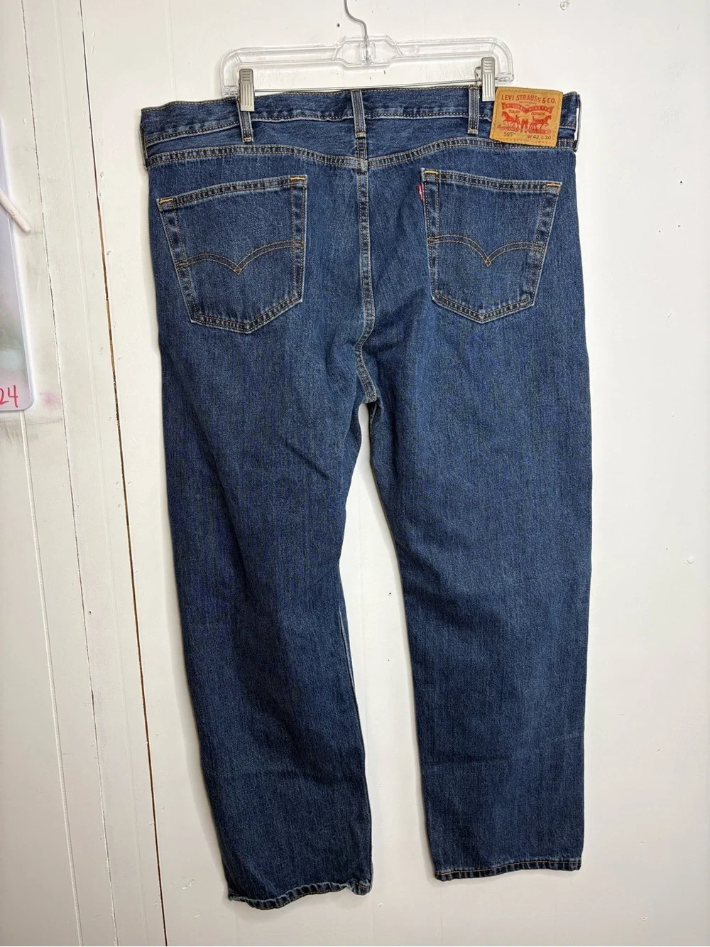 Levis Jeans Mens 42 505 Dark Wash Straight Leg Country Everyday Weekend Casual